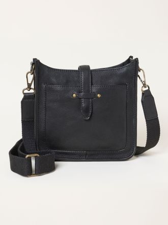 Fat Face FatFace Mini Alma Black Leather Crossbody Bag
