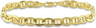 Amour Mens Mariner Link Chain Bracelet In 10K Yellow Gold (7 Mm/9 Inch)