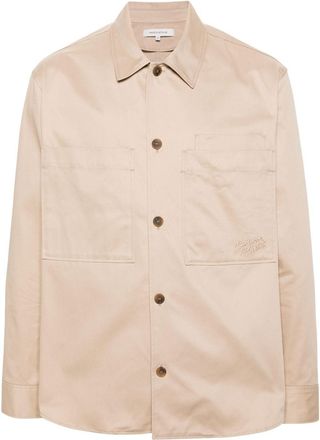 Maison Kitsun&eacute; button-up cotton overshirt - men - Cotton - S - Neutrals