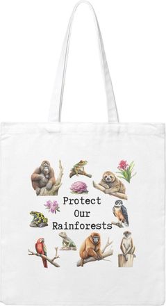 Generic Protect Our Rainforests Canvas Tote Bag For Sewers & Knitters, Sewing Theme Reusable Grocery Bag, Funny Crafting Gift For Women, Large Capacity Canvas