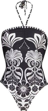 Farm Rio floral-print swimsuit - Black