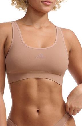 adidas Originals Scoop Lounge Sports Bra in Toasted Almond at Nordstrom, Size X-Large