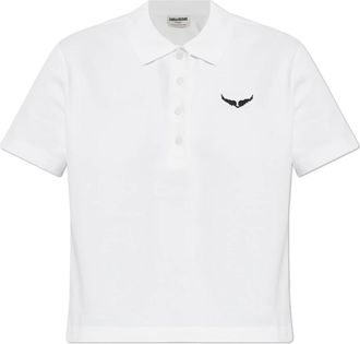 Zadig&Voltaire Polo Mirta - Dames - Polos - Wit - S - Katoen - Tops
