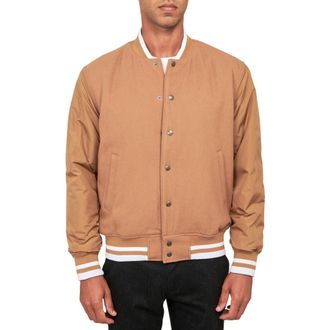 ConStruct Solid Varsity Jacket in Khaki at Nordstrom, Size Xx-Large