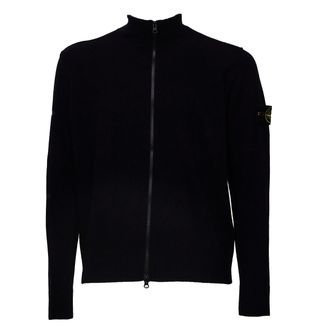 Stone Island High Collar Ribbed Cardigan