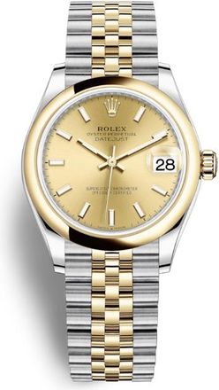 Rolex Datejust 31 Champagne Dial Automatic Ladies Steel and 18kt Yellow Gold Jubilee Watch 278243CSJ