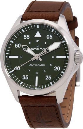 Hamilton Khaki Aviation Pilot Automatic Green Dial Watch H76305560