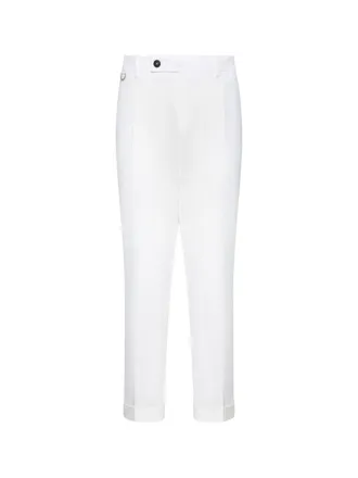 low brand Mens Trousers White Cotton