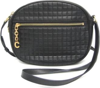 Celine Pre-owned Leather celine-bags - Dames - Vintage Schoudertas - Zwart - ONE Size - Leer - Vintage