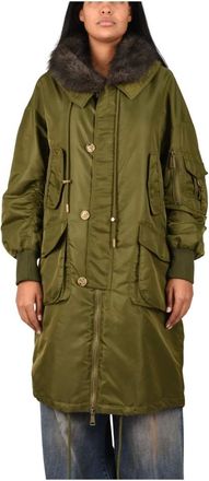 Glox Parka in Nylon - - Coats - Donna - Verde - L