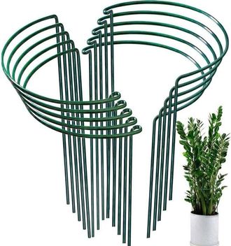 OEM Juego De 10 Soportes Semicirculares Para Plantas Que Favorecen El Crecimiento De Las Plantas - Soportes Para Hortensias, Peon&iacute;as Y Plantas Perennes (2
