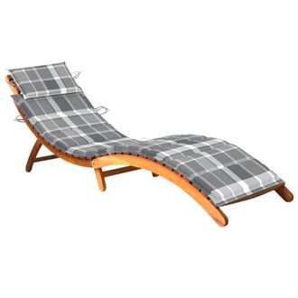 vidaXL Tumbona De Jard&iacute;n Con Coj&iacute;n Madera Maciza De Acacia Vidaxl