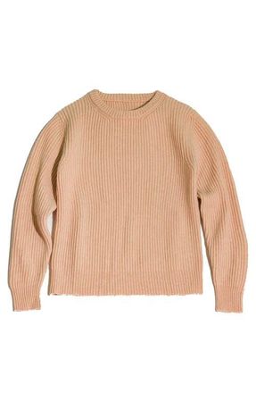 Fortela Alberto Wool Crewneck Sweater in Camel at Nordstrom, Size X-Large Eu