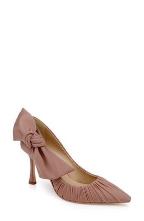Badgley Mischka Vanesa Pointed Toe Pump in Nude Fabric at Nordstrom Rack, Size 7.5