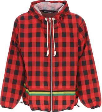 Palm Angels Geruite Windbreaker Jas - Heren - Zomerjassen - Veelkleurig - XS - Polyester - Jassen