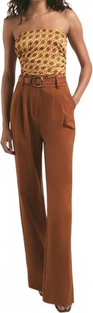 Favorite Daughter High Rise Wide Leg Pant In Equestrian Saddle