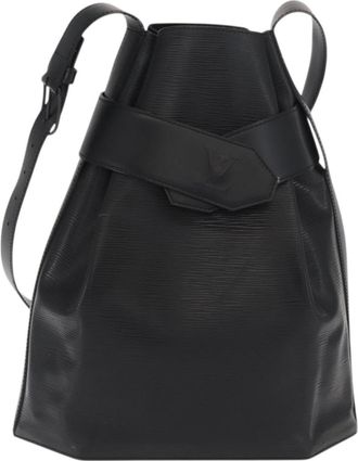 Louis Vuitton Vintage Sac Depaule Epi Leather Black Leather Handbag (Pre-Owned)