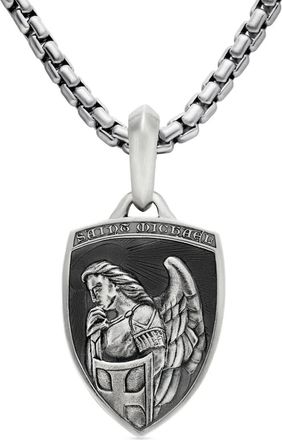 David Yurman Pendente St. Michael in argento sterling (26mm)