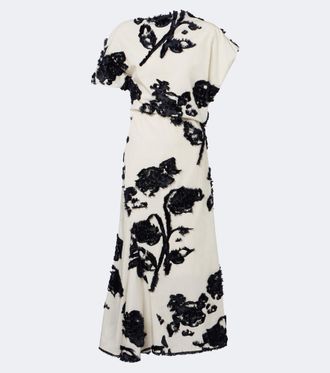 Erdem Fil coup&eacute; poplin midi dress