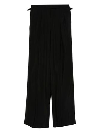 Tom Ford pleated trousers - women - Cupro/Viscose/Wool/Silk - 40 - Black