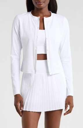 Lord & Taylor Rib Cardigan in Brilliant White at Nordstrom, Size X-Large