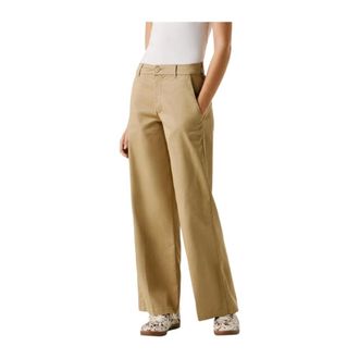 Pepe Jeans London Straight Trousers, female, Brown, Size: XS Felicity Chinos