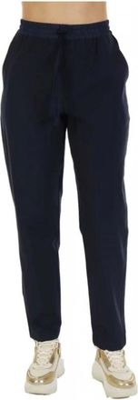 Marella Broeken > Wijde Broeken - Dames - Straight fit broeken - Blauw - S - Broeken