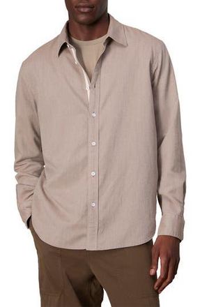 Rag & Bone Finch Zigaag Dobby Button-Up Shirt in Khaki Strpe at Nordstrom Rack, Size Medium