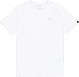 Alpha Industries T-Shirt ALPHA INDUSTRIES Basic T-Shirt SL TPU, Herren, Gr. XXL, weiss (wei&szlig;, chrome), Obermaterial: 100% Baumwolle, Shirts T-Shirt