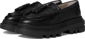 AllSaints Beth Tassel Loafers Womens Dress Flat Shoes Black : 10 M, Leather