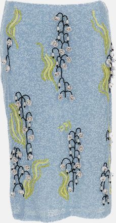 Des_Phemmes Gonna Midi Con Ricami Di Perline