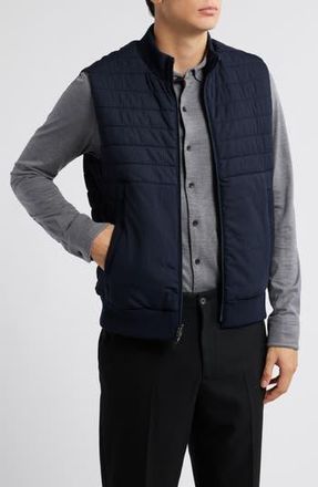 Robert Barakett Fremantle Quilted Corduroy Vest in Navy at Nordstrom Rack, Size Xx-Large