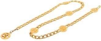 Chanel Pre-owned Round Charm Belt - Dames - Vintage Accessoires - Geel - ONE Size - Vintage