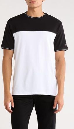 DKNY Jupiter Colorblock T-Shirt in White/Black at Nordstrom Rack, Size X-Large