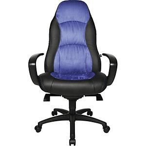 Topstar Sill&oacute;n Giratorio Piel Sint&eacute;tica / Microfibra Negra / Azul