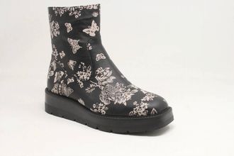 Django & Juliette Womens Tiran Ankle Boot In Black & milk Flo
