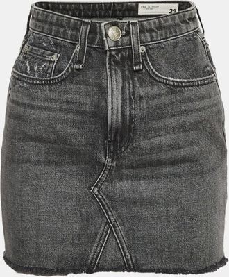 Rag & Bone Rag & Bone Grey Denim Mini Skirt S/waist
