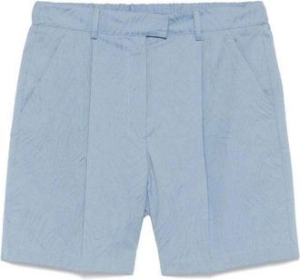 Brunello Cucinelli Womens Light Blue Cotton Shorts, Size XL