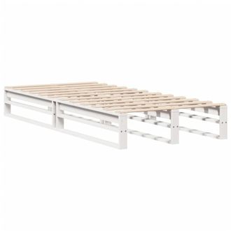 Berkfield Home Modern Bed Frame without Mattress White 90x190 cm Single Solid Wo
