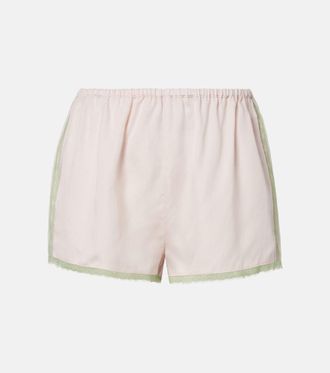 Poss&eacute; Perla lace-trimmed shorts