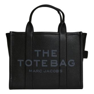 Marc Jacobs Tote Bags, female, Black, Size: ONE SIZE Leather Medium Tote Bag