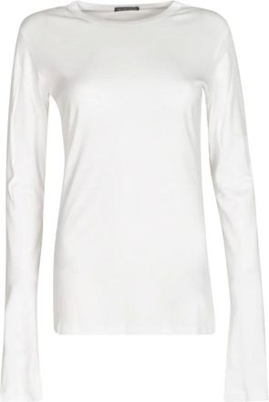 Ann Demeulemeester Long Sleeve Tops, female, White, Size: L Long Sleeve T-shirt