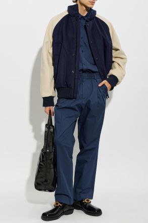Balmain Shirt With Logo, Mens, Navy Blue