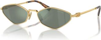 Miu Miu Sunglasses, unisex, Yellow, Size: ONE SIZE Stylish 56Zs Sole Shoes