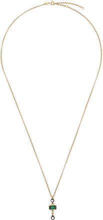 Leandra 18ky yellow gold Alegra emerald and diamonds necklace - women - Diamond/Emerald/18kt Yellow Gold/Sterling Silver - One Size