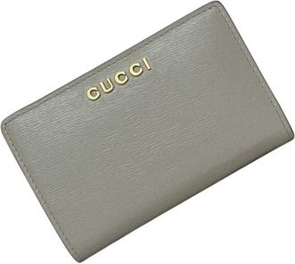 Gucci Gray Leather Wallet (Bi-Fold) (Pre-Owned)