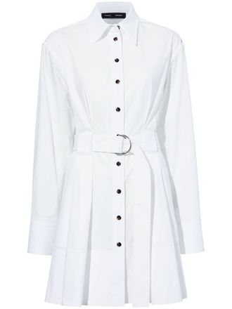 Proenza Schouler long-sleeve poplin shirt dress - White