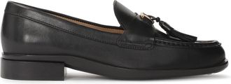 Kazar Leren halfschoenen op een platte zool versierd met haken - Dames - Loafers - Zwart - 37 EU - Leer - Schoenen