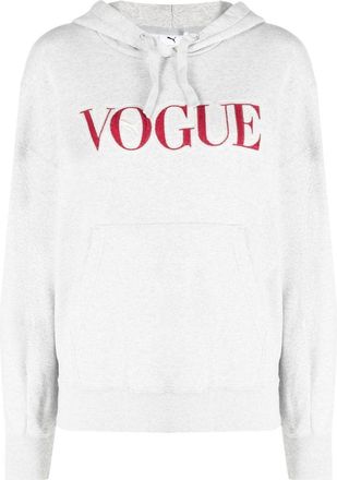 Puma cotton long-sleeve hoodie - women - Cotton - S - Grey