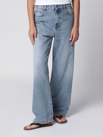 R&oacute;he Jeans baggy Bruun a gamba larga in denim di cotone a vita media